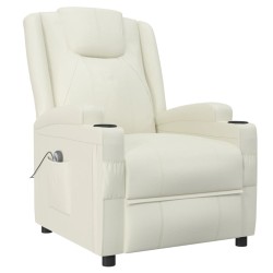 Fauteuil Blanc crème Similicuir 
