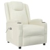 Fauteuil Blanc crème Similicuir 