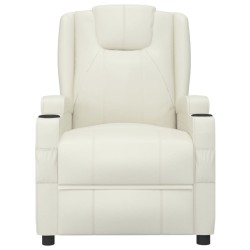 Fauteuil Blanc crème Similicuir 