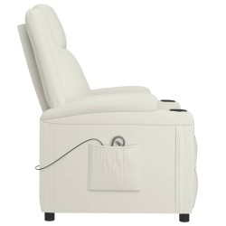 Fauteuil Blanc crème Similicuir 