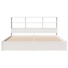 Lit bibliothèque sans matelas blanc 180x200 cm bois pin massif 