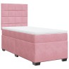 Sommier à lattes de lit avec matelas Rose 100x200 cm Velours 