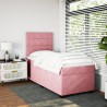 Sommier à lattes de lit avec matelas Rose 100x200 cm Velours 