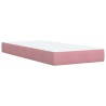 Sommier à lattes de lit avec matelas Rose 100x200 cm Velours 