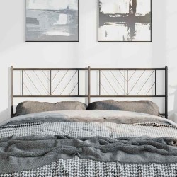 Tête de lit métal noir 135 cm 