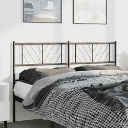 Tête de lit métal noir 135 cm 