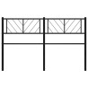 Tête de lit métal noir 135 cm 