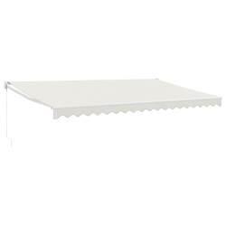 Auvent rétractable crème 5x3 m tissu et aluminium 