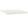 Auvent rétractable crème 5x3 m tissu et aluminium 