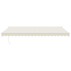 Auvent rétractable crème 5x3 m tissu et aluminium 