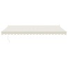 Auvent rétractable crème 5x3 m tissu et aluminium 