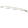 Auvent rétractable crème 5x3 m tissu et aluminium 