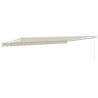 Auvent rétractable crème 5x3 m tissu et aluminium 