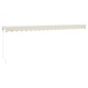 Auvent rétractable crème 5x3 m tissu et aluminium 
