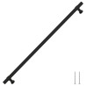 Poignées d'armoire 5 pcs noir 320 mm acier inoxydable 