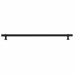Poignées d'armoire 5 pcs noir 320 mm acier inoxydable 