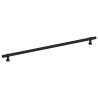 Poignées d'armoire 5 pcs noir 320 mm acier inoxydable 