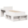 Cadre de lit sans matelas blanc 75x190 cm bois de pin massif 