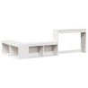 Cadre de lit sans matelas blanc 75x190 cm bois de pin massif 