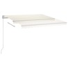 Auvent manuel rétractable avec LED 350x250 cm Crème 