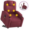 Fauteuil inclinable de massage Rouge bordeaux Tissu 
