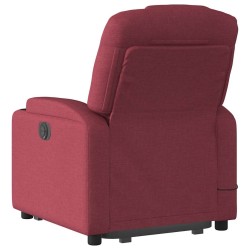 Fauteuil inclinable de massage Rouge bordeaux Tissu 