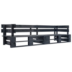 Canapés de jardin palette 2 pcs avec coussins sable Pinède 