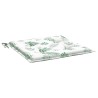 Coussins de chaise lot de 4 motif de feuilles 50x50x3 cm tissu 