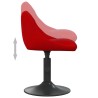 Chaises à manger pivotantes lot de 6 rouge bordeaux velours 