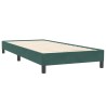 Sommier à lattes de lit et matelas vert foncé 100x220cm velours 