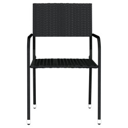 Ensemble à manger de jardin 7 pcs Noir 