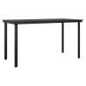 Ensemble à manger de jardin 7 pcs Noir 