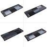 Tapis d'escalier autoadhésifs 5 pcs 65x21x4 cm Noir et gris 