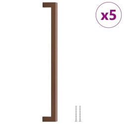 Poignées d'armoire 5 pcs bronze 320 mm acier inoxydable 
