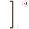 Poignées d'armoire 5 pcs bronze 320 mm acier inoxydable 