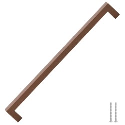 Poignées d'armoire 5 pcs bronze 320 mm acier inoxydable 