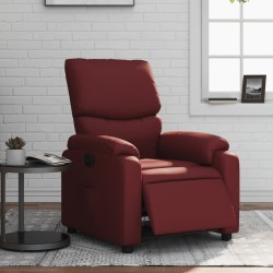 Fauteuil inclinable électrique Rouge bordeaux Similicuir 