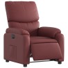 Fauteuil inclinable électrique Rouge bordeaux Similicuir 
