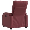 Fauteuil inclinable électrique Rouge bordeaux Similicuir 