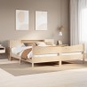 Cadre de lit sans matelas 200x200 cm bois massif de pin 