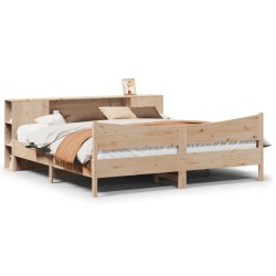 Cadre de lit sans matelas 200x200 cm bois massif de pin 