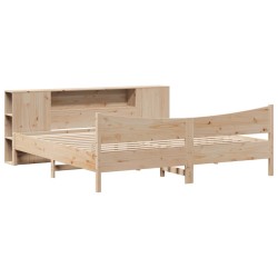 Cadre de lit sans matelas 200x200 cm bois massif de pin 