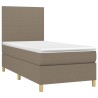 Sommier à lattes de lit avec matelas Taupe 90x190 cm Tissu 