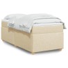 Sommier à lattes de lit et matelas Crème 90x190 cm Tissu 