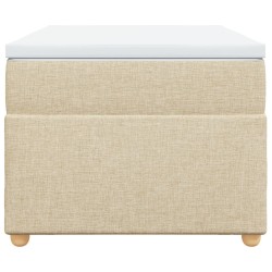 Sommier à lattes de lit et matelas Crème 90x190 cm Tissu 
