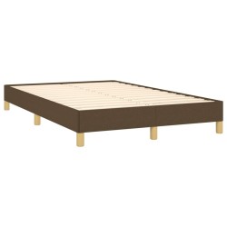 Sommier à lattes de lit et matelas marron foncé 120x190cm tissu 