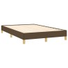 Sommier à lattes de lit et matelas marron foncé 120x190cm tissu 