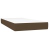 Sommier à lattes de lit et matelas marron foncé 120x190cm tissu 