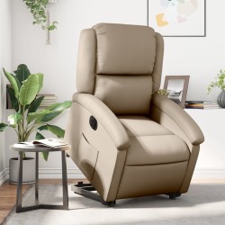 Fauteuil inclinable électrique cappuccino similicuir 