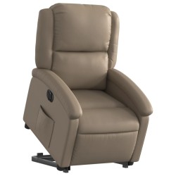 Fauteuil inclinable électrique cappuccino similicuir 